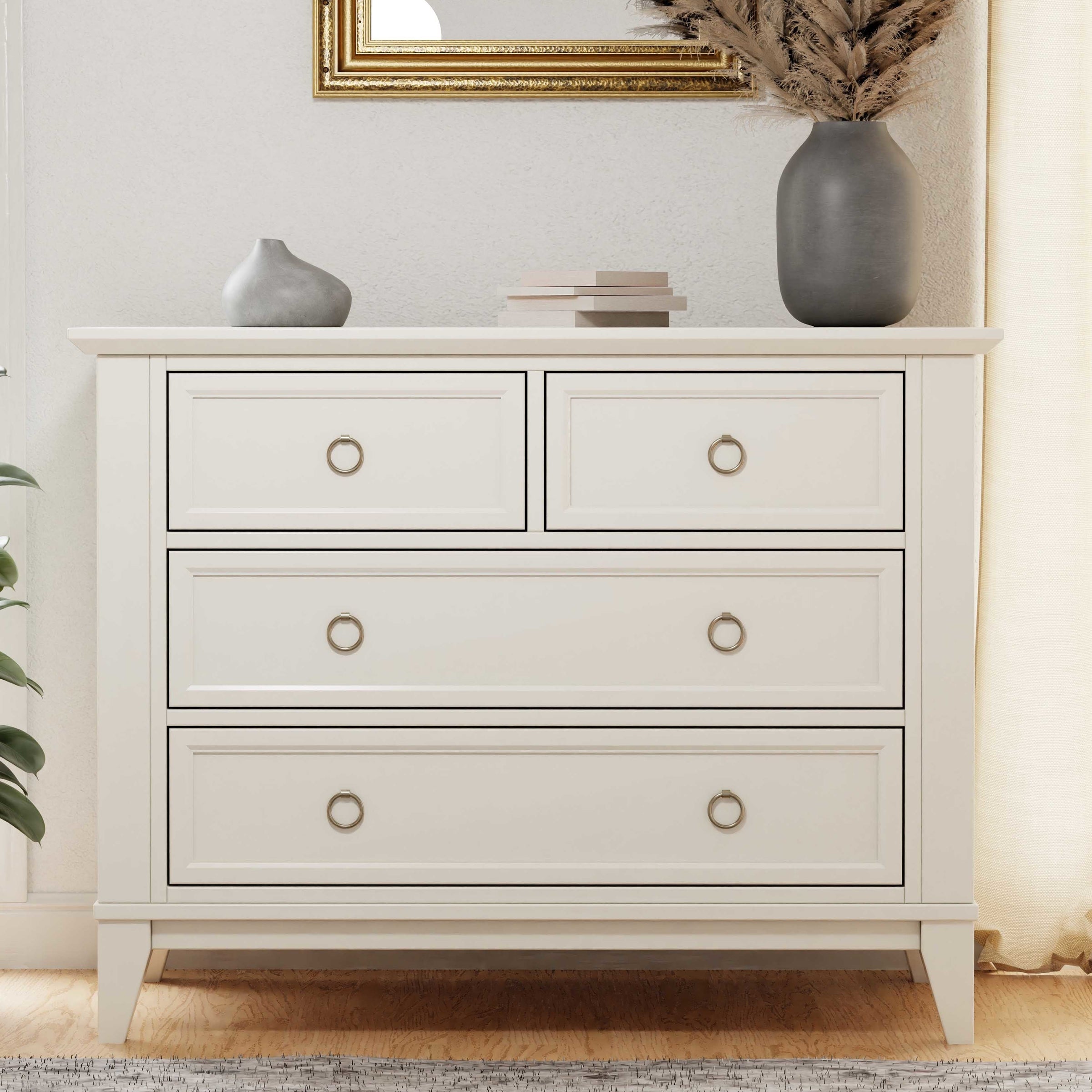 M10716RW,Emma Regency 4-Drawer Dresser in Warm White