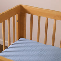 T29635DP,Dewdrop Muslin Crib Sheet in GOTS Certified Organic Cotton