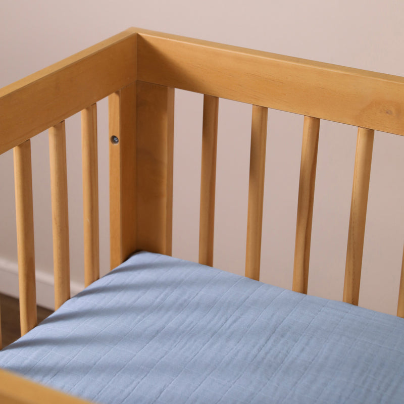 T29635DP,Dewdrop Muslin Crib Sheet in GOTS Certified Organic Cotton