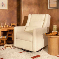 M11286PWB,Kiwi Plus Power Glider Recliner w/ Power Headrest in Performance Ivory Boucle