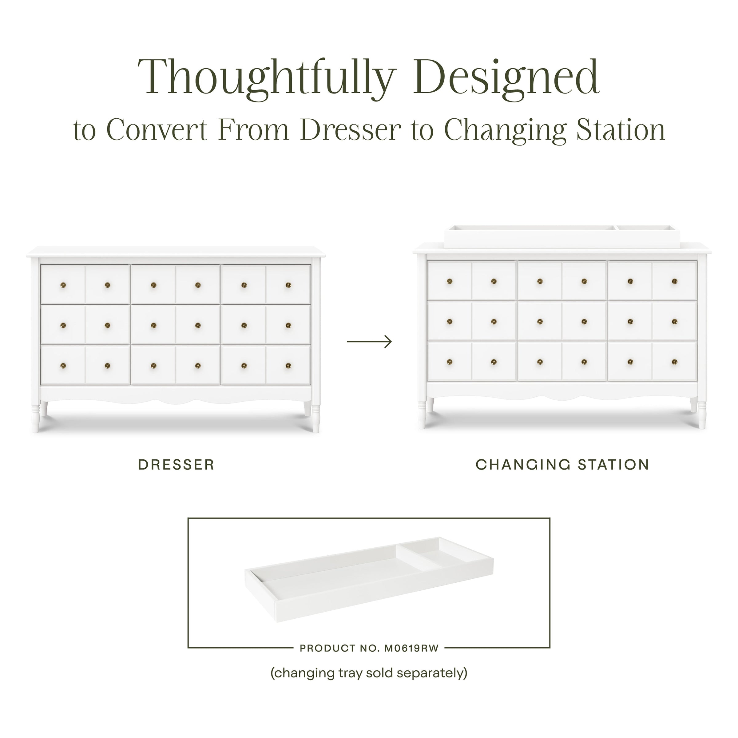 M7128RW,Liberty 9-Drawer Assembled Dresser in Warm White