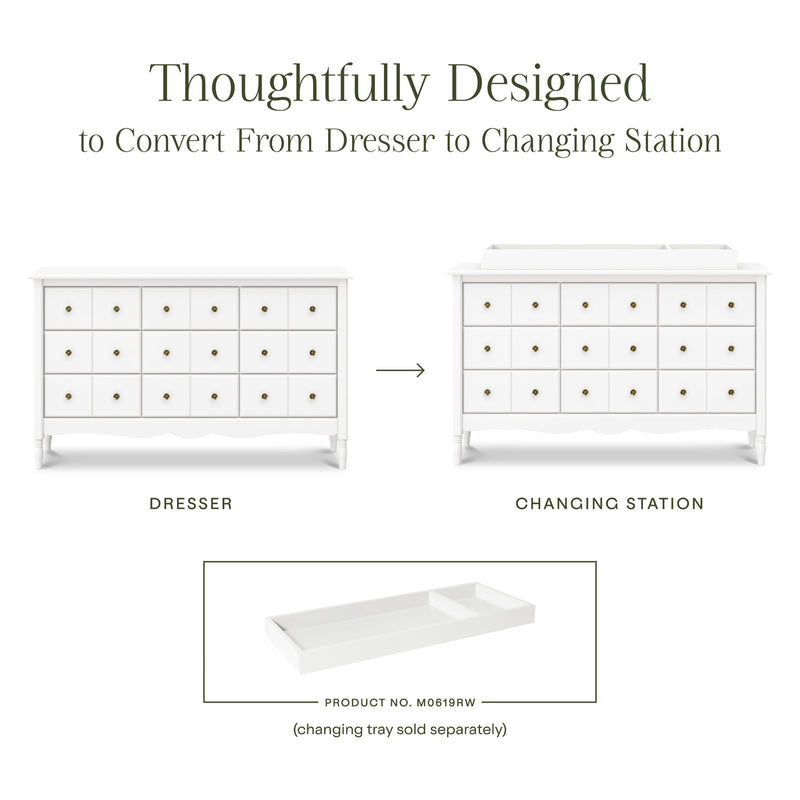 M7128RW,Liberty 9-Drawer Assembled Dresser in Warm White