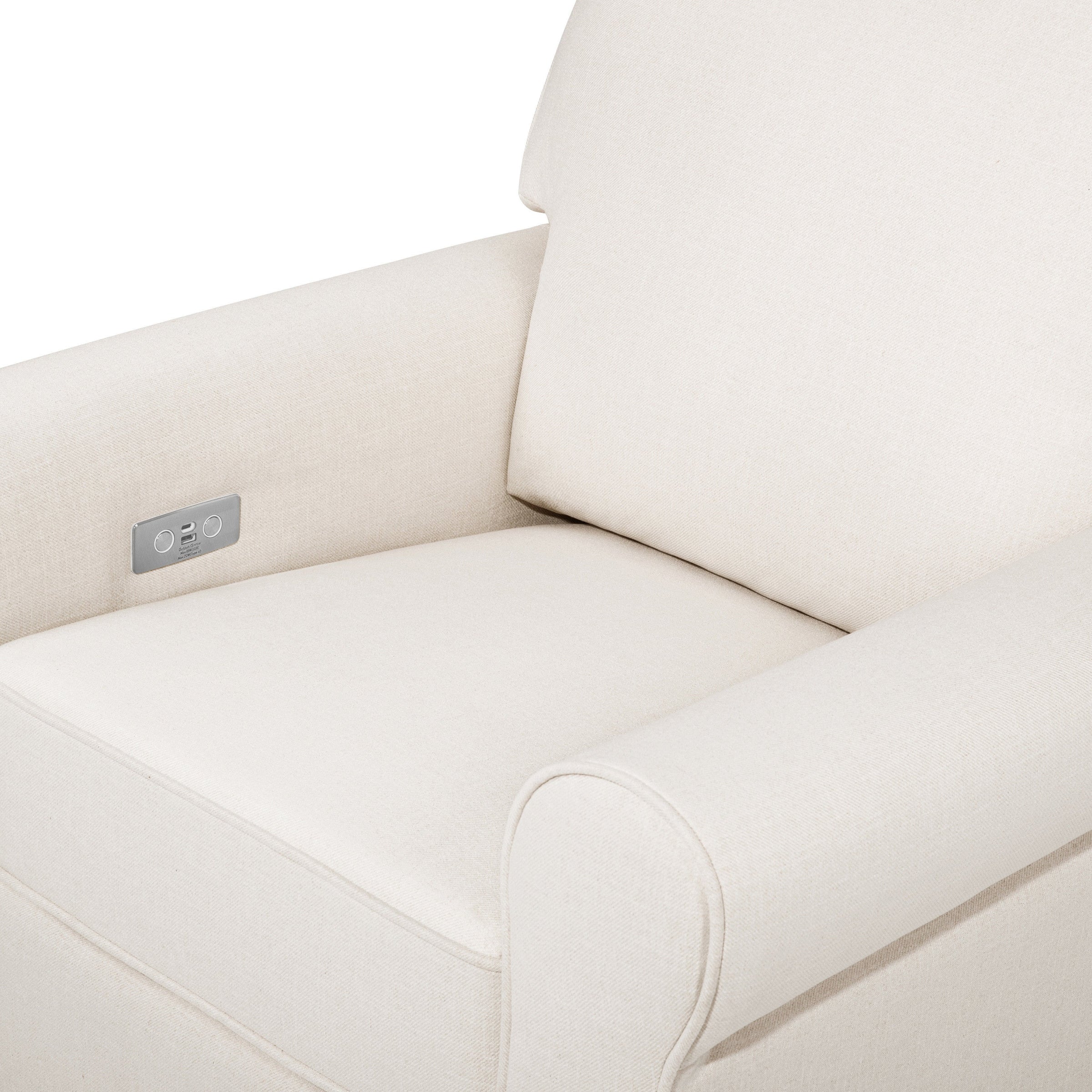 B17787PNET,Monroe Pillowback Power Recliner in Performance Natural Eco-Twill