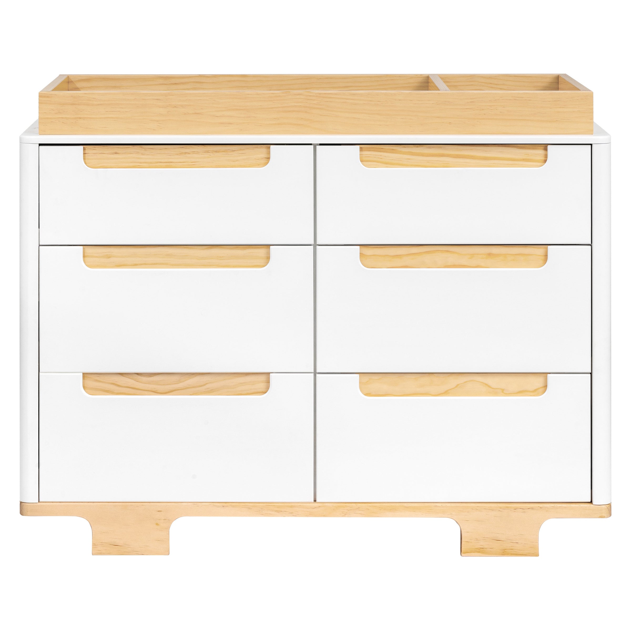 M23426WN,Yuzu 6-Drawer Dresser in White/Natural