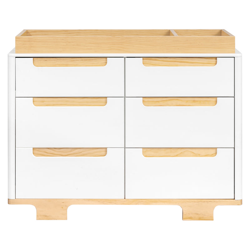 M23426WN,Yuzu 6-Drawer Dresser in White/Natural