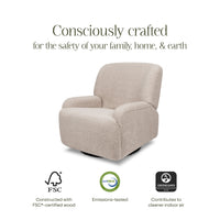M27687EGS,Winslow Extra Wide Recliner and Swivel Glider in Earl Grey Shearling
