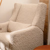 M11288ATLB,Kiwi Glider Recliner w/ Electronic Control and USB in Almond Teddy Loop w/ Light Wood Base