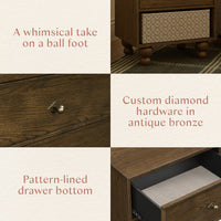 M33360TE,Nate Berkus x Babyletto Astre Nightstand in Toffee