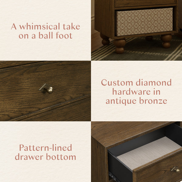 M33360TE,Nate Berkus x Babyletto Astre Nightstand in Toffee