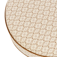 M33385BSRCTF,Nate Berkus x Babyletto Astre Ottoman in Perf Bronze Star Eco-Crossweave w/Toffee feet