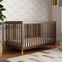 M12901NLGLD,Gelato 4-in-1 Convertible Crib w/Toddler Conversion Kit in Natural Walnut Gold Ft