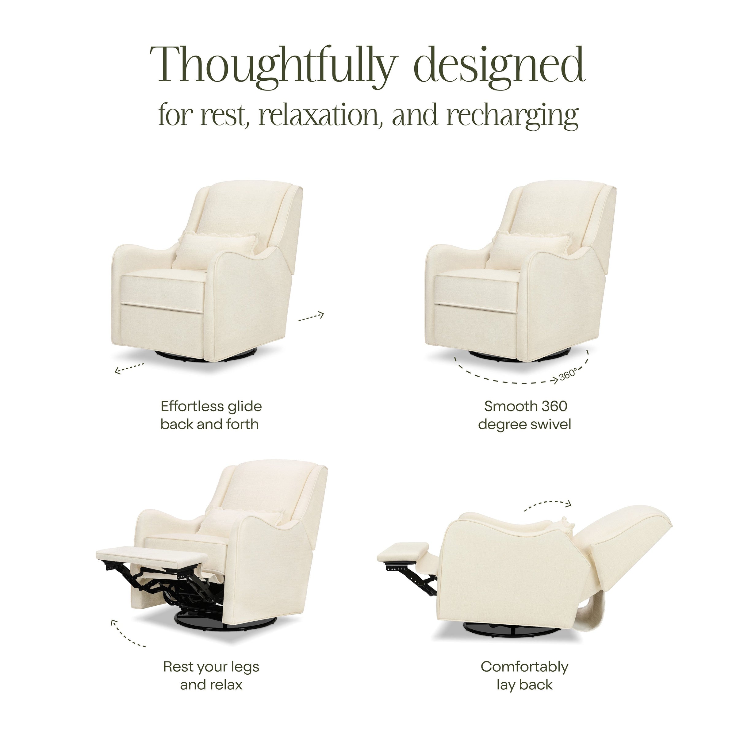 M27787PIEB,Devon Recliner and Swivel Glider in Performance Ivory Eco-Basketweave