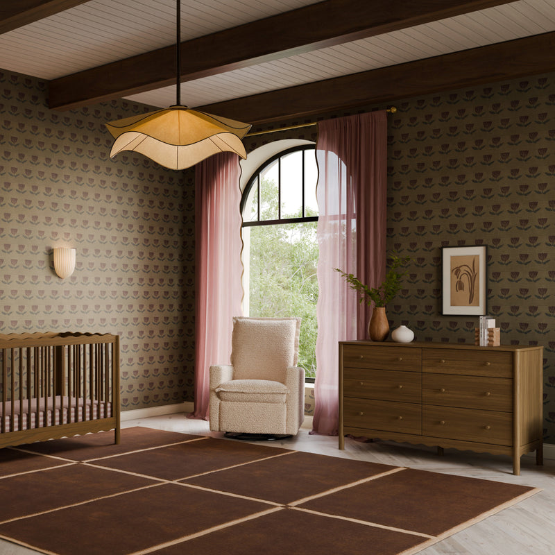 M20977CSG,Cali Flange Gliding Swivel Recliner in Chai Shearling