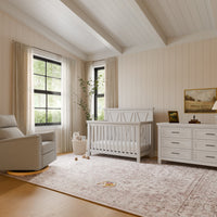 B14501WDF,Emory Farmhouse 4-in-1 Convertible Crib in White Driftwood