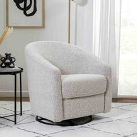 M5887BWB,Madison Swivel Glider in Black White Boucle