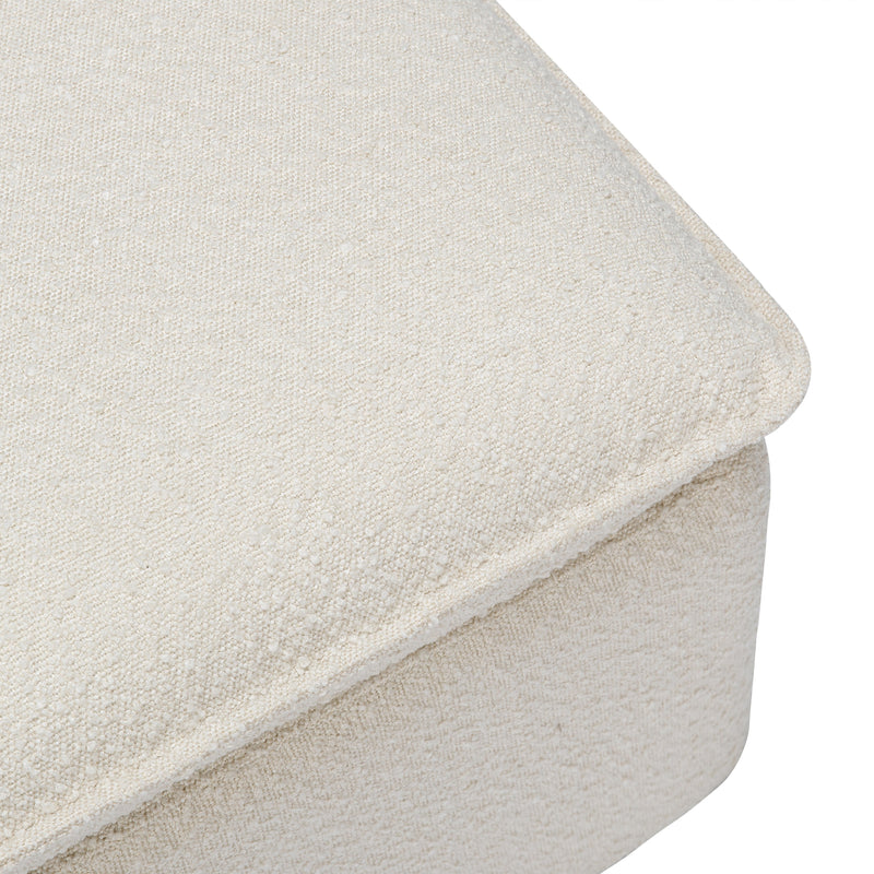 M20985WB,Cali Storage Ottoman in Ivory Boucle