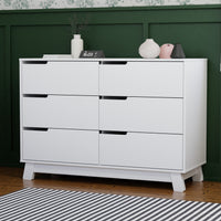 M4216W,Hudson 6-Drawer Double Dresser  Assembled in White Finish