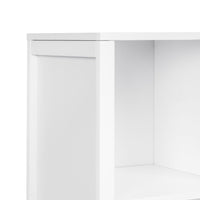 M4211W,Hudson Cubby Bookcase in White