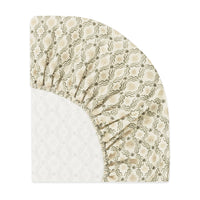 T34336JSR,Nate Berkus x Babyletto Mini Crib Sheet in Juniper Star