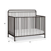B15301UR,Winston 4-in-1 Convertible Crib in Vintage Iron