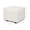 M17285PCMEW,Willa/Alden Gliding Ottoman in Performance Cream Eco-Weave