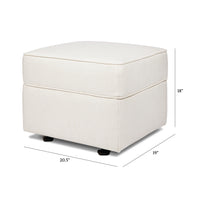 M17285PCMEW,Willa/Alden Gliding Ottoman in Performance Cream Eco-Weave