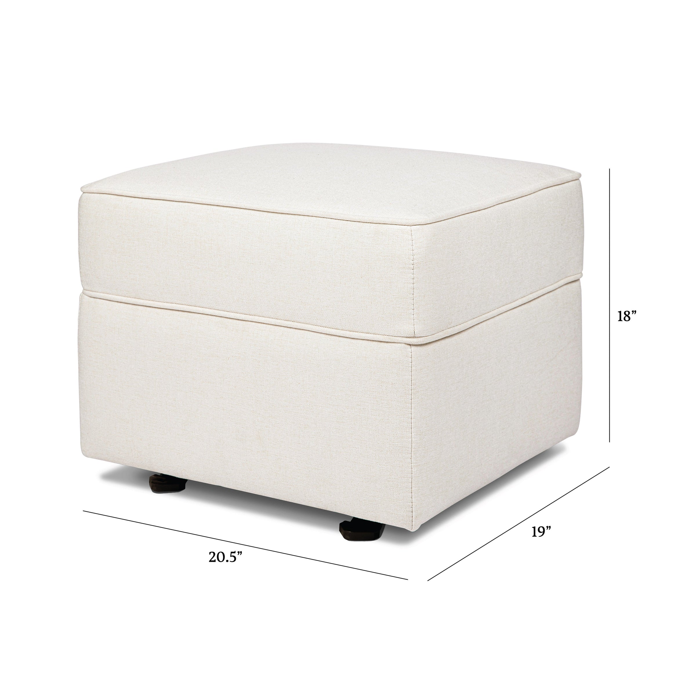 M17285PCMEW,Willa/Alden Gliding Ottoman in Performance Cream Eco-Weave