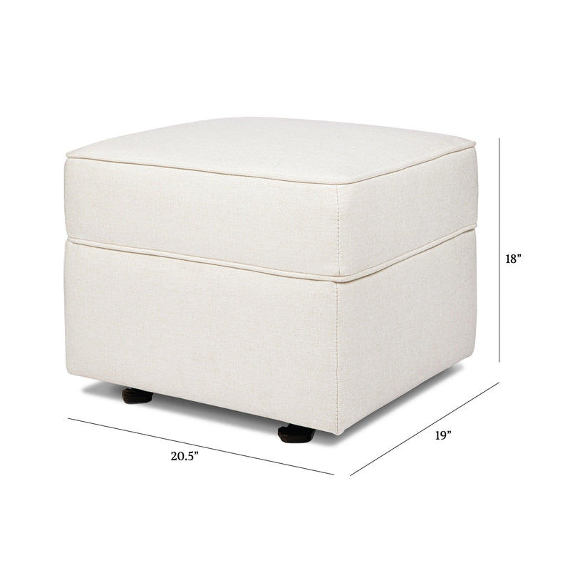 M17285PCMEW,Willa/Alden Gliding Ottoman in Performance Cream Eco-Weave