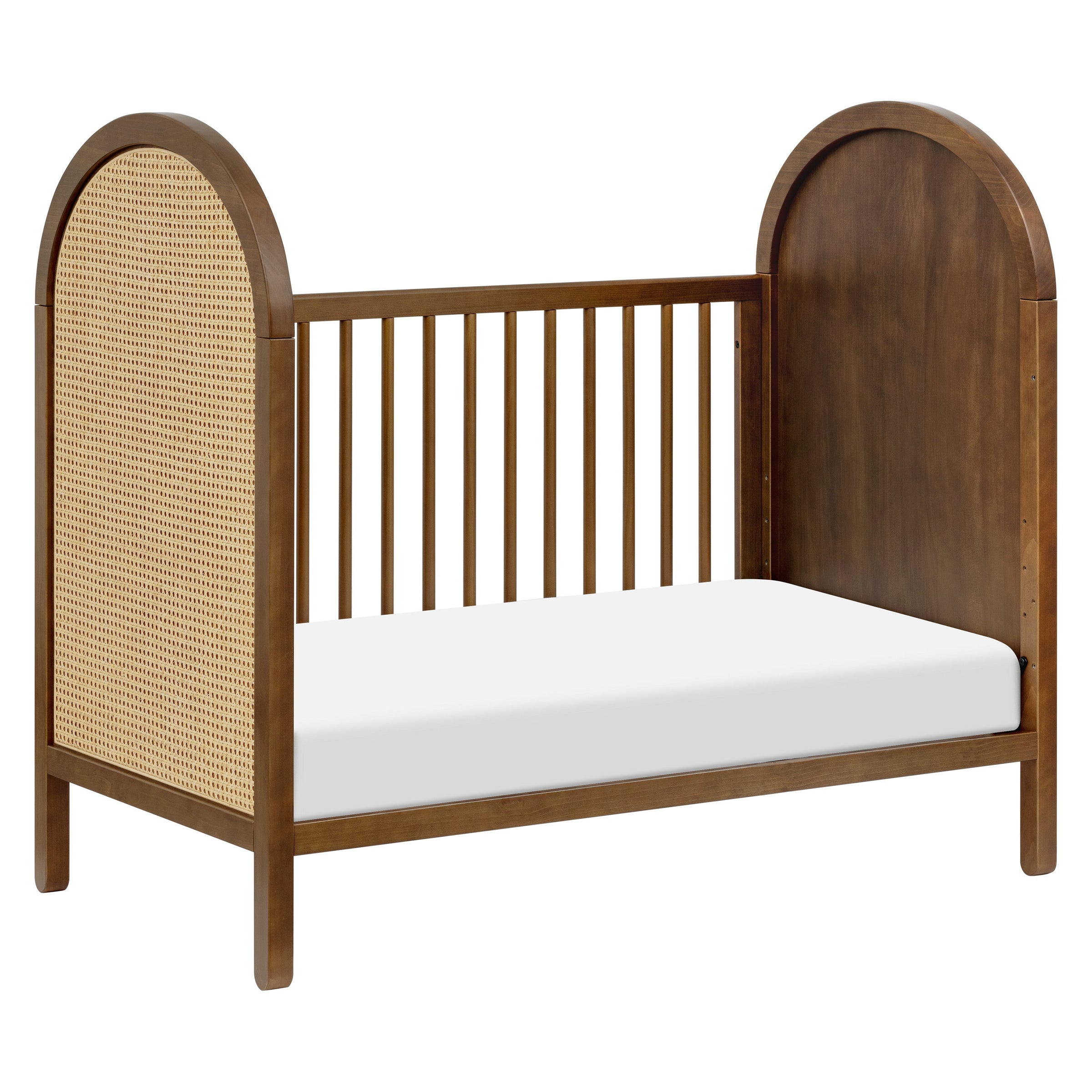 M25601NLNC,Bondi Cane 3-in-1 Convertible Crib w/Toddler Bed Kit in Natural Walnut w/Natural Cane