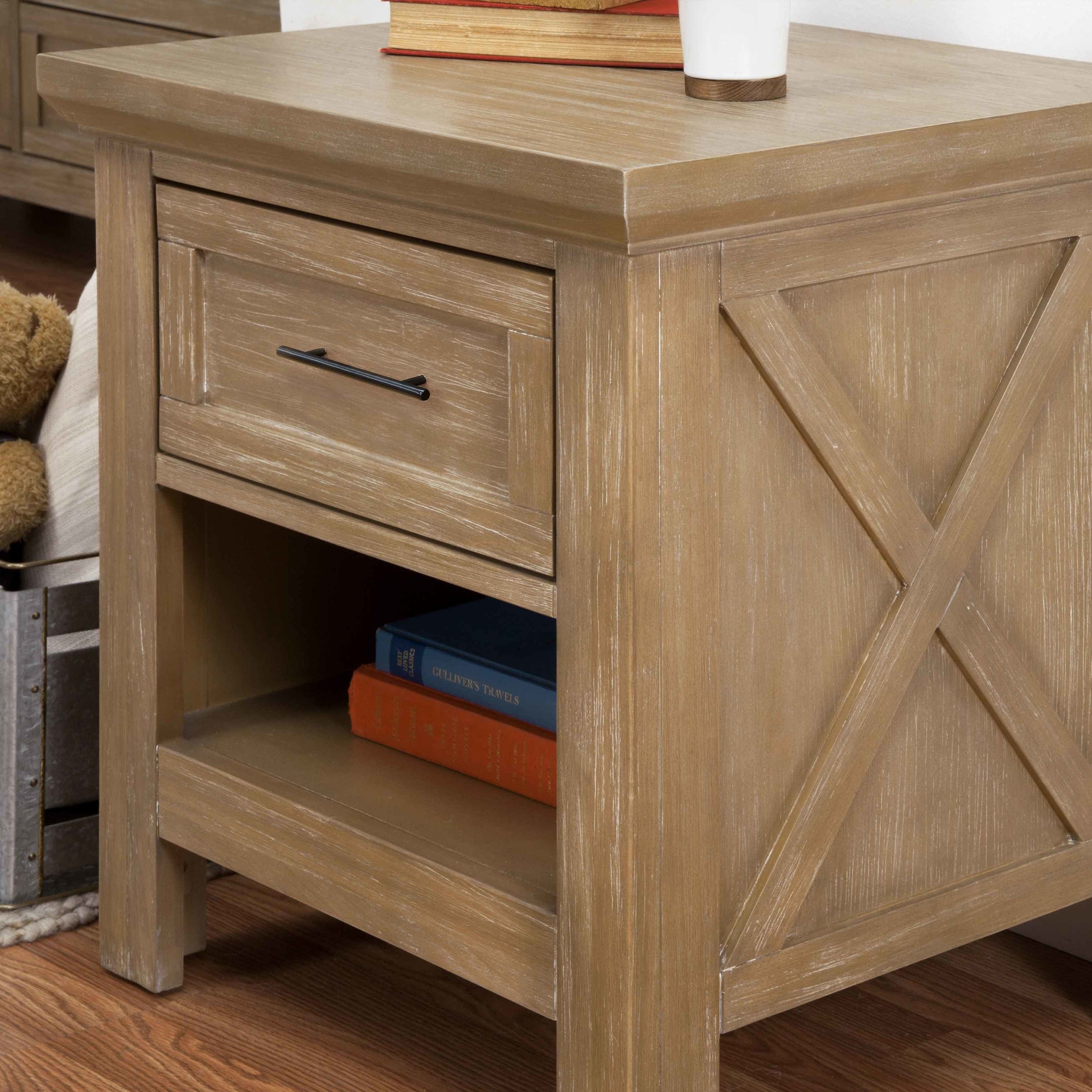 B14560DF,Emory Farmhouse Nightstand in Driftwood