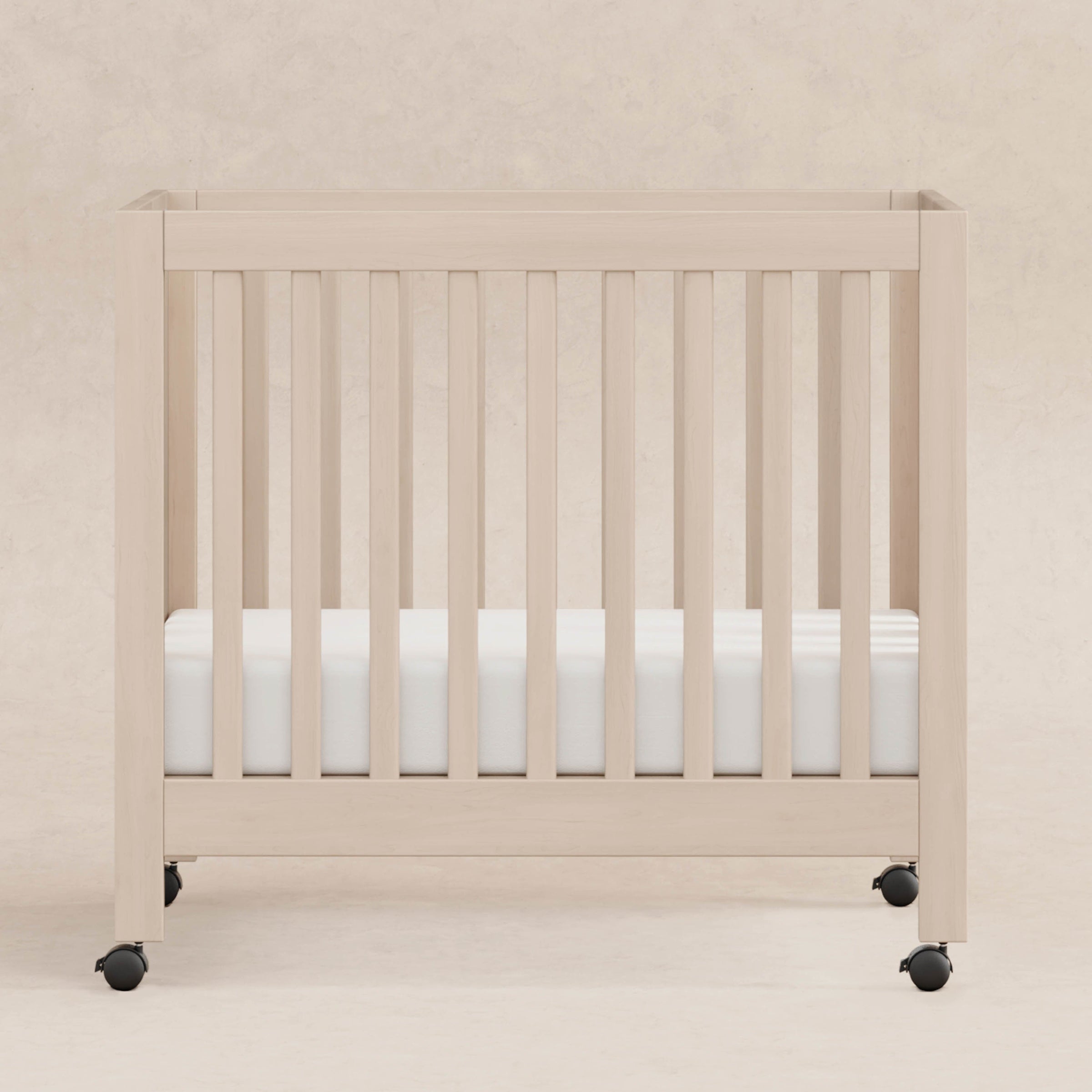 M6698NX,Origami Mini Crib in Washed Natural