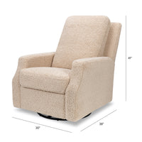 M22287CSG,Crewe Recliner and Swivel Glider in Chai Shearling