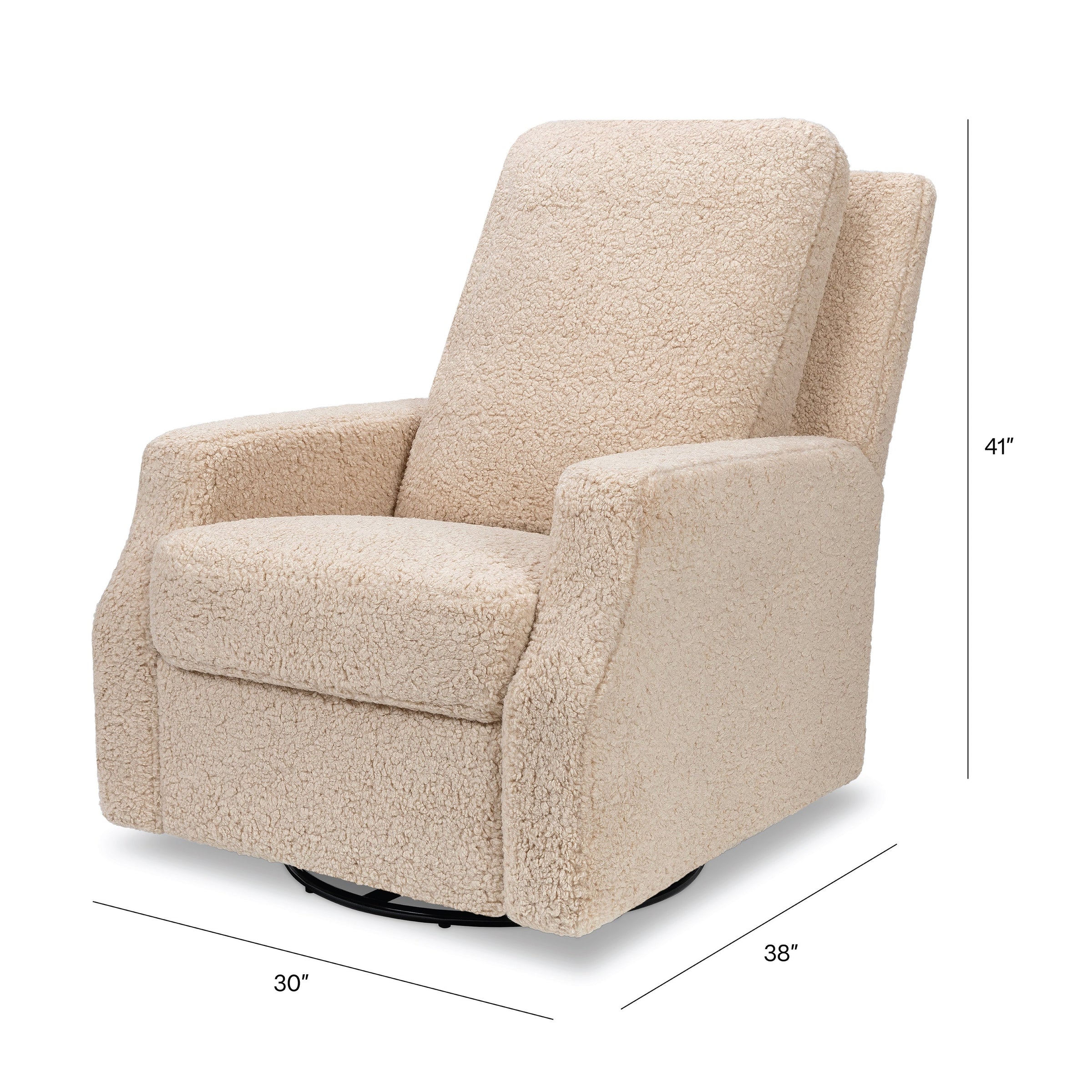 M22287CSG,Crewe Recliner and Swivel Glider in Chai Shearling