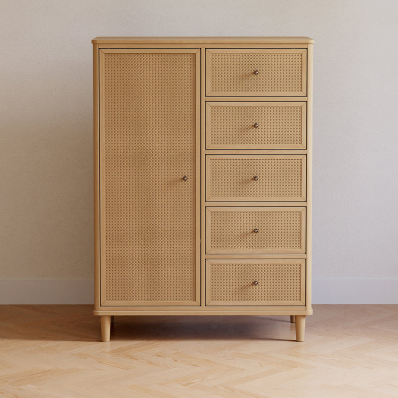 M23727HYHC,Marin Chifforobe  Assembled in Honey and Honey Cane