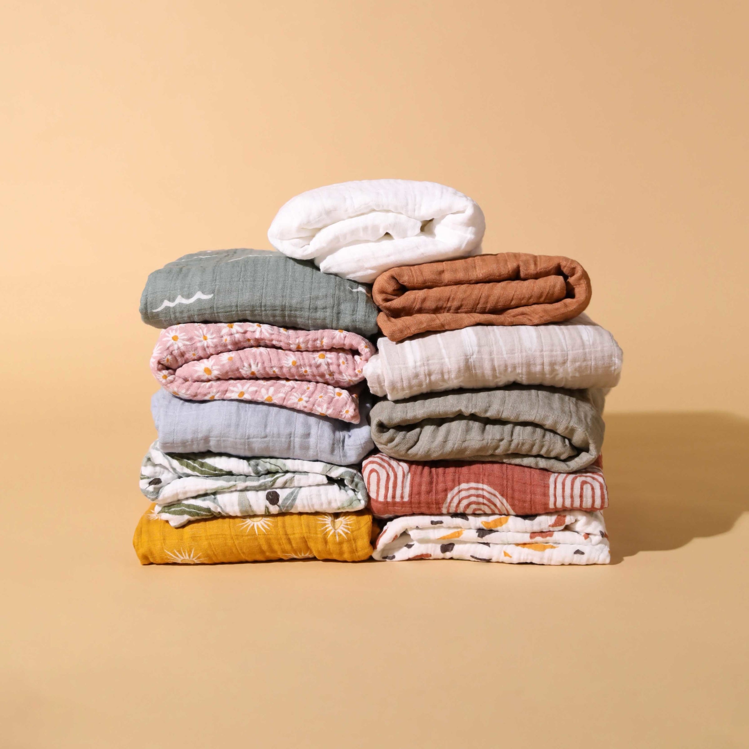 T29535BTS,Burnt Sienna Muslin Crib Sheet in GOTS Certified Organic Cotton