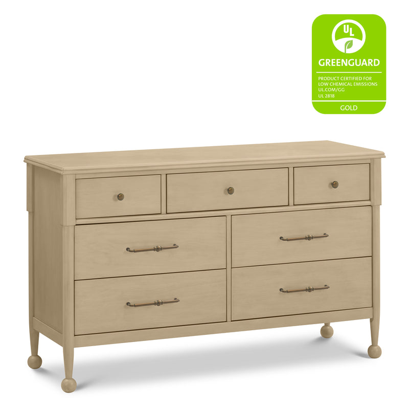 M31416WP,Alouette 7-Drawer Assembled Dresser in Washed Pine