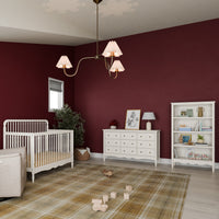 M7141RW,Liberty 4-in-1 Convertible Spindle Crib in Warm White