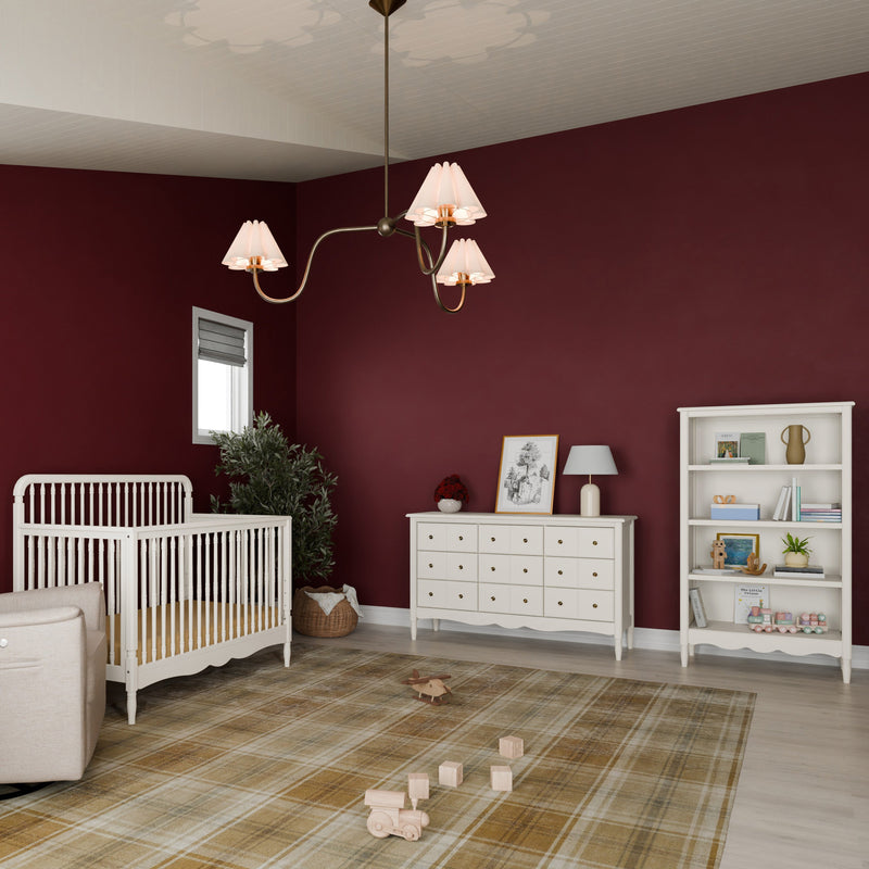 M7141RW,Liberty 4-in-1 Convertible Spindle Crib in Warm White