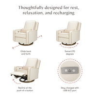 M23085PCMTB,Nate Berkus x Babyletto Sigi Power Recliner in Performance Cream Linen w/ Toffee Base