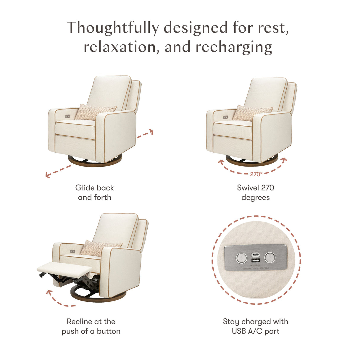 M23085PCMTB,Nate Berkus x Babyletto Sigi Power Recliner in Performance Cream Linen w/ Toffee Base