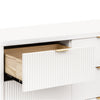 M26716RW,Brimsley Tambour 6-Drawer Assembled Dresser in Warm White
