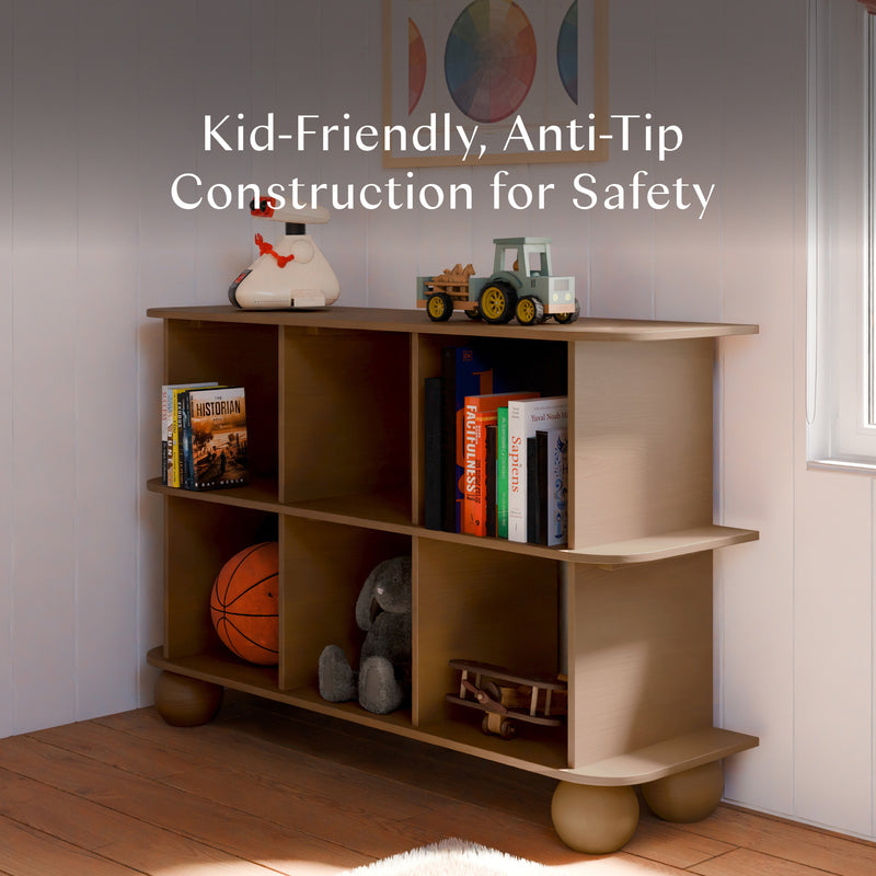 M31811NL,Crosby Open Bookcase in Natural Walnut