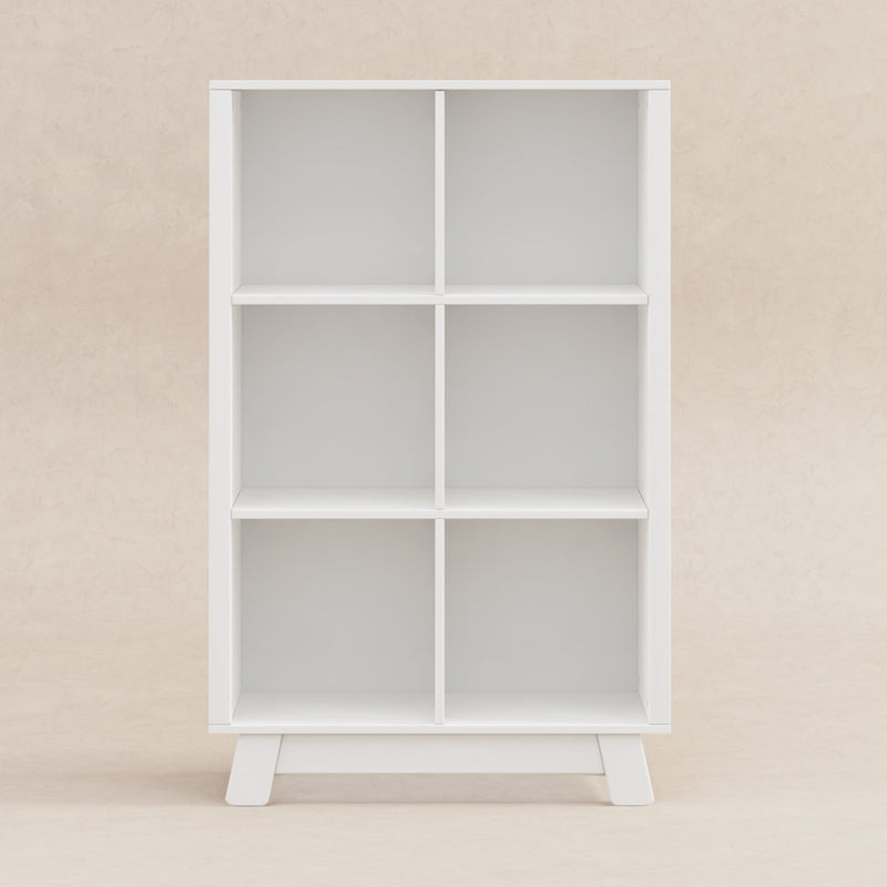 M4211W,Hudson Cubby Bookcase in White