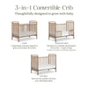 M15501VG,Abigail 3-in-1 Convertible Crib in Vintage Gold