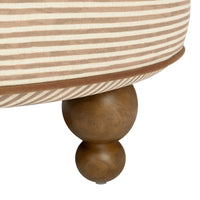 M33385BSCTF,Nate Berkus x Babyletto Astre Ottoman in Perf Bronze Stripe Eco-Crossweave w/Toffee feet