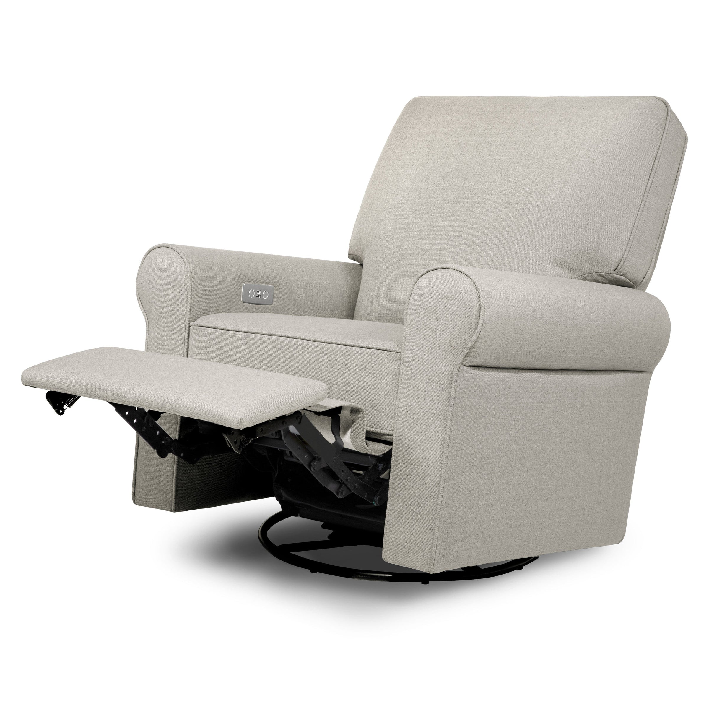 B17787PGET,Monroe Pillowback Power Recliner in Performance Grey Eco-Twill
