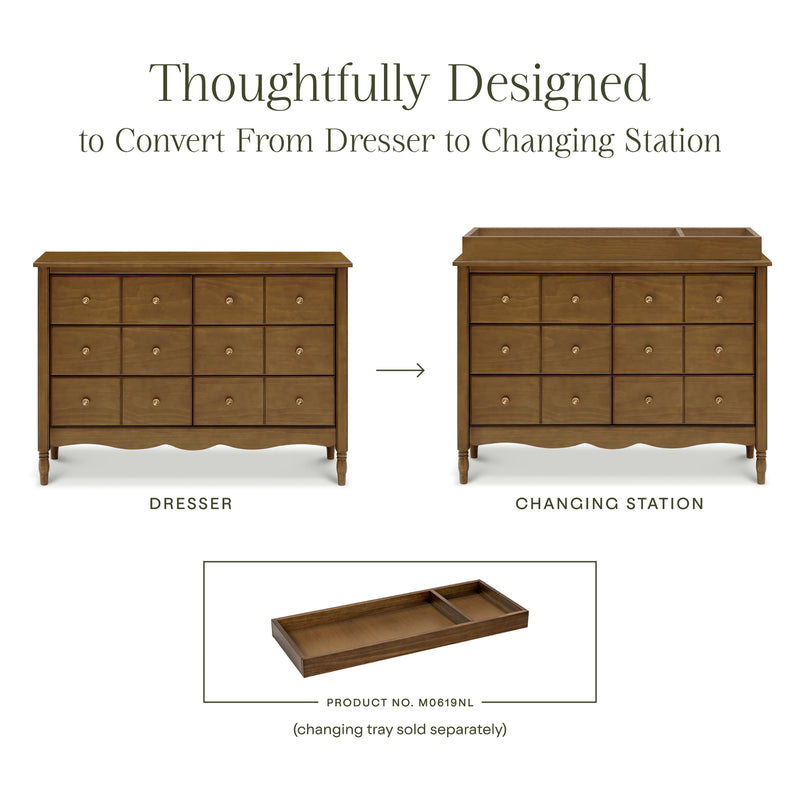 M7116NL,Liberty 6-Drawer Assembled Dresser in Natural Walnut