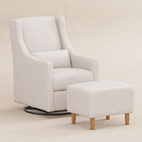 M11287PCMEW,Toco Swivel Glider and Ottoman in Performance Cream Eco-Weave w/Natural Feet