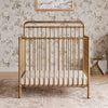 M15398VG,Winston 4-in-1 Convertible Mini Crib in Vintage Gold