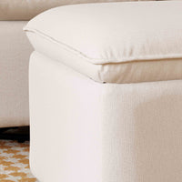 M20985PCMEW,Cali Storage Ottoman in Performance Cream Eco-Weave